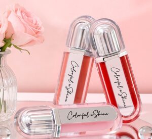 Colorful ushine liquid lip tint bottles